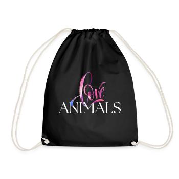 AIMER LES ANIMAUX - Sac de sport léger - noir - Devant