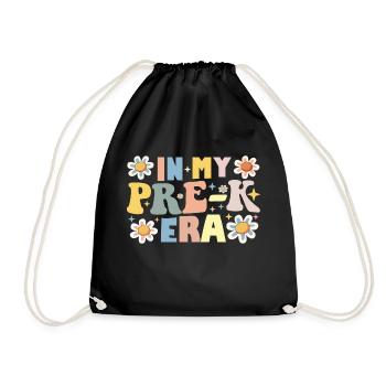 In My Pre-K Era Back To School Teacher Student - Drawstring Bag - black - Front