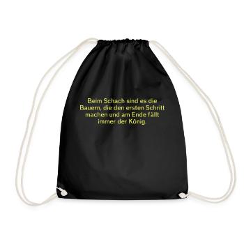 funny farmer saying - Drawstring Bag - black - Front