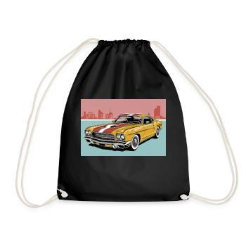 Retro muscle car 2 - Turnbeutel - Schwarz - Vorne