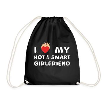 J’aime ma petite amie chaude et intelligente gf - Sac de sport léger - noir - Devant
