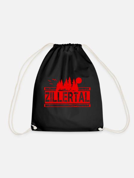 Zillertal rot 7n vintage - Turnbeutel - Schwarz