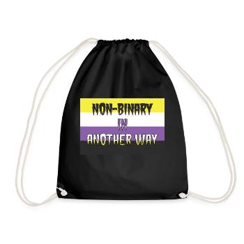 Non-binary in another way - Drawstring Bag - black - Front