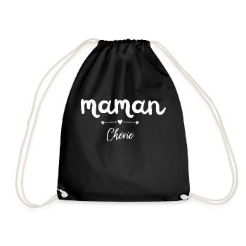 Mommy Darling - Drawstring Bag - black - Front