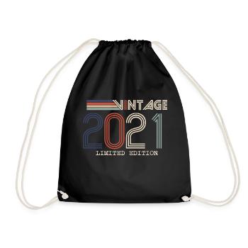 Vintage 2021 Cadeau Anniversaire - Millésime 2021 - Sac de sport léger - noir - Devant