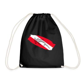 Shark Diving - Drawstring Bag - black - Front