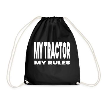 Traktor - Turnbeutel - Schwarz - Vorne