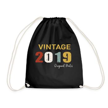 Original parts 2019 - 5 Year Anniversary Gift - Drawstring Bag - black - Front