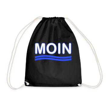 Moin - Turnbeutel - Schwarz - Vorne