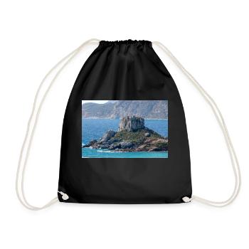 Landscape view of Kastri Island near Kampos town - Drawstring Bag - black - Front