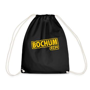 Bochum - 0234 - Dialling Code - NRW - Ruhrpott - Drawstring Bag - black - Front