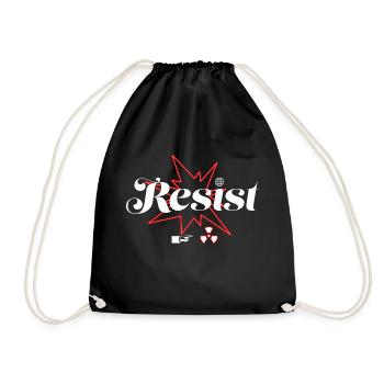 Resists - Drawstring Bag - black - Front