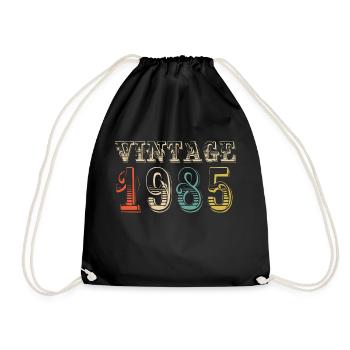 Jahrgang 1985 - 39. Geburtstag - 39 Jahre alt - Turnbeutel - Schwarz - Vorne