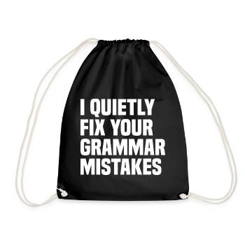 Je corrige tranquillement votre grammaire - Sac de sport léger - noir - Devant