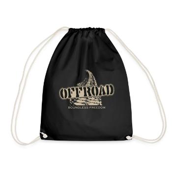 Motorcycle Motocross Offroad - Infinite Freedom - Drawstring Bag - black - Front