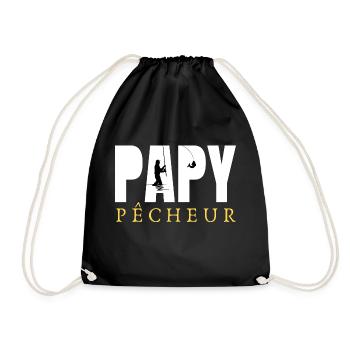 FISHERMAN GRANDPA 1 - Drawstring Bag - black - Front