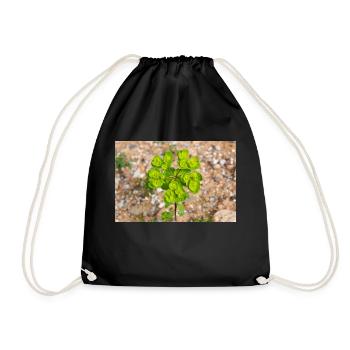 blooming colorful Wolfsmilch (Euphorbia) flower - Drawstring Bag - black - Front