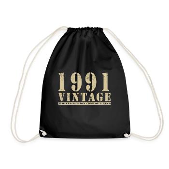 Original 1991 Vintage Vintage anniversaire rétro - Sac de sport léger - noir - Devant