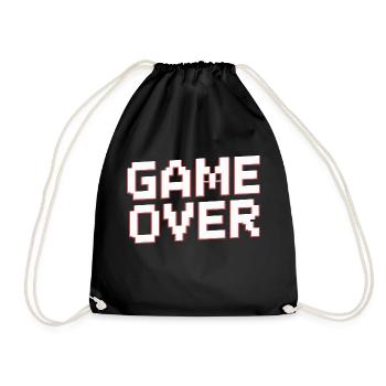 GAME OVER - Drawstring Bag - black - Front
