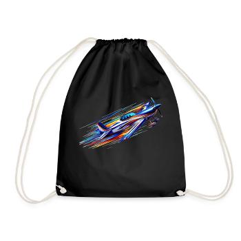 Aerobatic aircraft - Drawstring Bag - black - Front