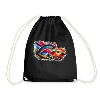 Paraglider - Drawstring Bag - black - Front