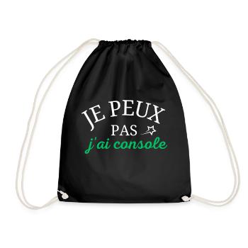je peux pas j'ai console - Sac de sport léger - noir - Devant