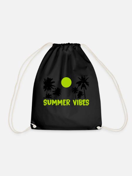 Summer Vibes - Drawstring Bag - black