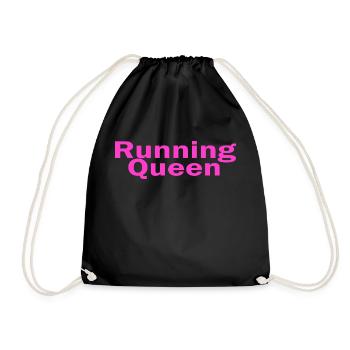 Running Queen - Turnbeutel - Schwarz - Vorne