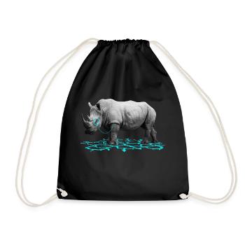 DAS Rhino - Turnbeutel - Schwarz - Vorne