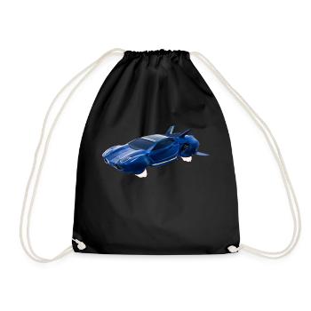 Sci-Fi Flying Car - Drawstring Bag - black - Front