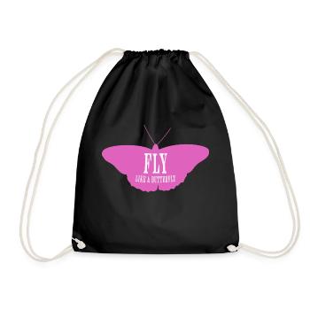 FLY Like a Butterfly - Turnbeutel - Schwarz - Vorne