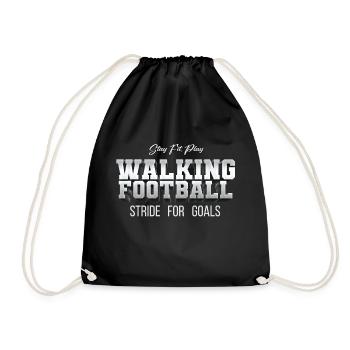 Stride For Goals - Walking Football - Drawstring Bag - black - Front