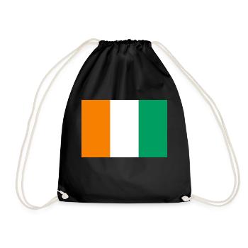 Ivory Coast - Drawstring Bag - black - Front