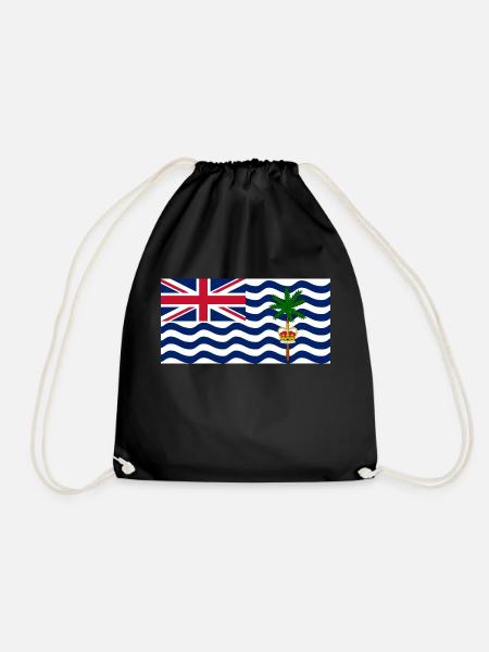 British Indian Ocean Territory - Drawstring Bag - black