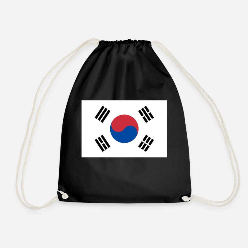 Südkorea - Turnbeutel - Schwarz