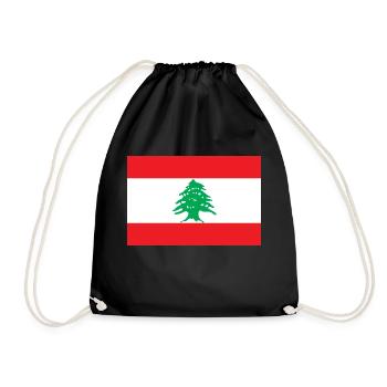 Lebanon - Drawstring Bag - black - Front