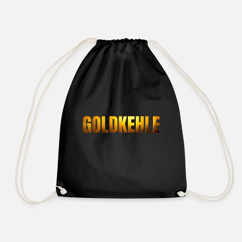 lettres dorées Goldkehle - Sac de sport léger - noir