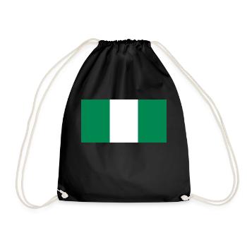 Nigeria - Drawstring Bag - black - Front