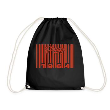 vintage 1964 né en 1964 61 ans bar code anniversai - Sac de sport léger - noir - Devant