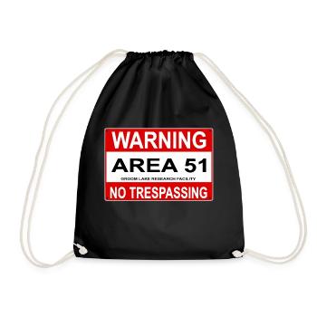 AREA 51 Shield - Drawstring Bag - black - Front