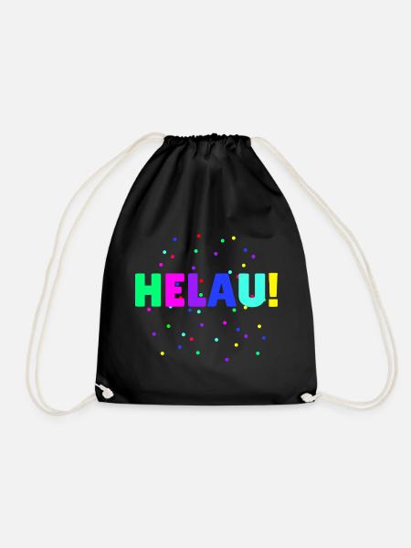 Helau Fasching Kostüm Karneval - Turnbeutel - Schwarz