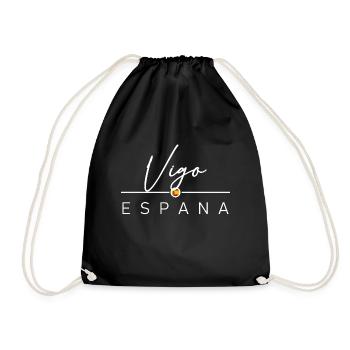 Spain - Vigo - Spanien - Espana - Turnbeutel - Schwarz - Vorne