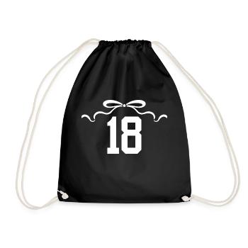 Numéro 18 noeud - 18e anniversaire - Sac de sport léger - noir - Devant