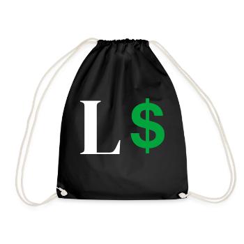 Lettre l dollar - Sac de sport léger - noir - Devant