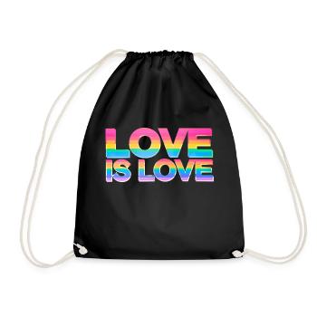 Love Is Love Mois de la Gay Pride LGBT CSD LGBTQ+ - Sac de sport léger - noir - Devant