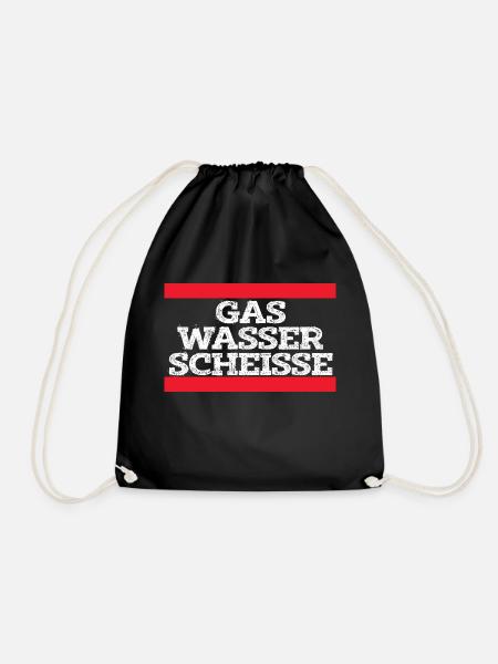 Gas Water Shit Craftsman Fun Shirt - Drawstring Bag - black