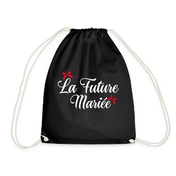 La future mariée noeud - Sac de sport léger - noir - Devant