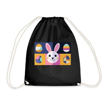 Osterhase No.12 - Turnbeutel - Schwarz - Vorne