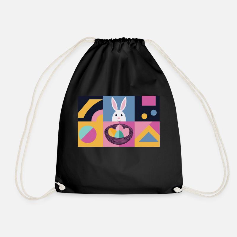 Easter Bunny No.04 - Drawstring Bag - black