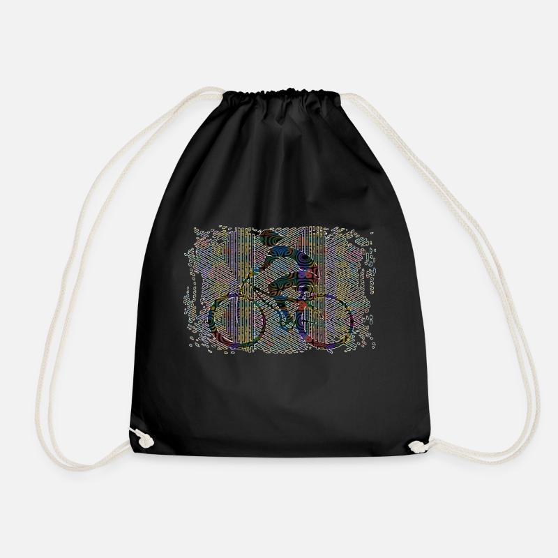 Cyclist - Drawstring Bag - black